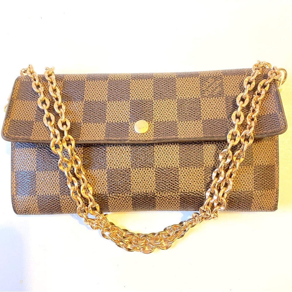 Louis Vuitton Brown Checkered Crossbody Bag